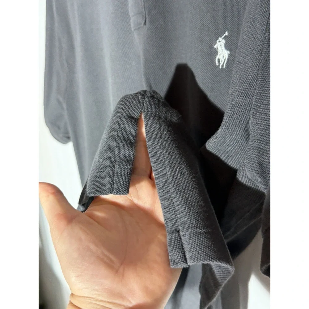 Polo By Ralph Lauren Faded Black Custom Fit XL 100% Cotton Short Sleeve Polo